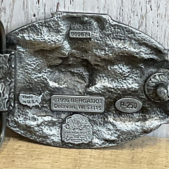 1996 Bergamot Live to Ride Ride To Live Belt Buckle Mens Eagle Biker Motorcycle - Picture 5 of 7